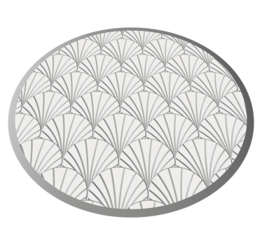 Tappeto vinile bagno elegante motivo a ventaglio - TenStickers