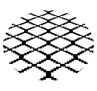 Tappeto vinile geometrico bianco e nero moderno - TenStickers