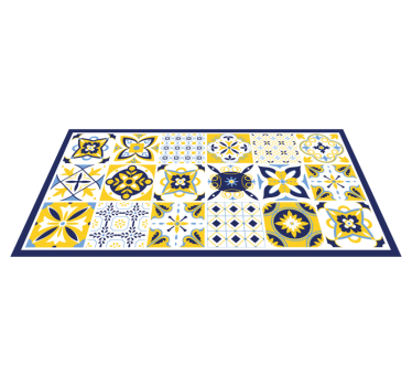 Tappeto vinile piastrelle insieme di tessere di mosaico - TenStickers