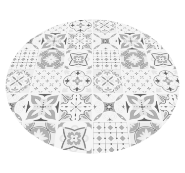 Tappeto vinile piastrelle mosaico monocromatico - TenStickers