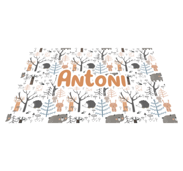 Tappeto vinile con nome bosco personalizzato - TenStickers