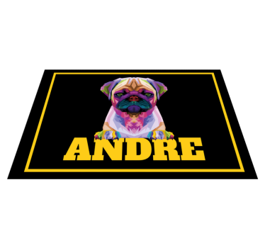 Tappeto vinile con nome animale domestico personalizzabile - TenStickers