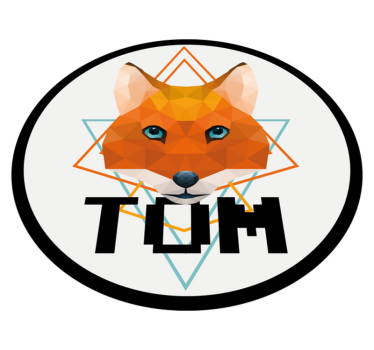 Tappeto vinile con nome cerchio geometrico della volpe - TenStickers