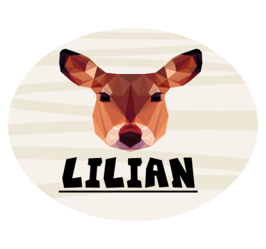 Tappeto vinile con nome cervo personalizzabile - TenStickers