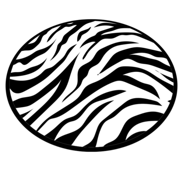Tappeto vinile stampa animale circolare zebrato - TenStickers