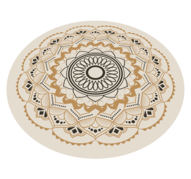 Tappeto vinile Mandala beige - TenStickers