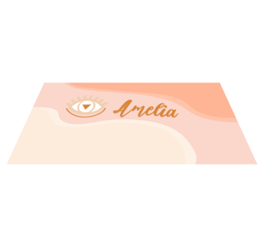 Tappeto vinile con nome design personalizzato occhi - TenStickers