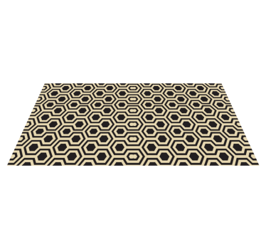 Tappeto vinile motivo geometrico esagonale - TenStickers