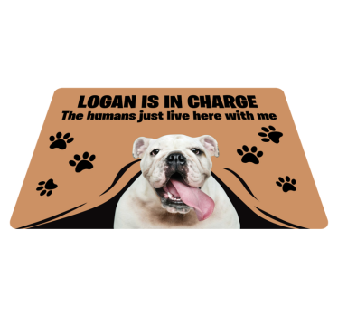 Passatoia in vinile ricezione Cane con foto personalizzata - TenStickers