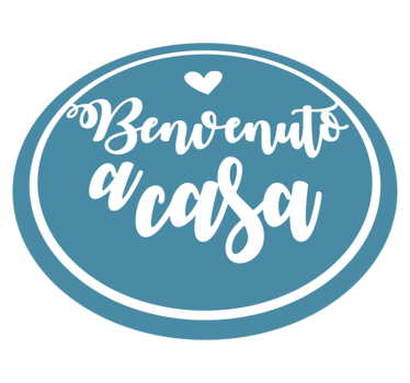 Tappeto in vinile personalizzati frasi e testi benvenuto a casa - TenStickers
