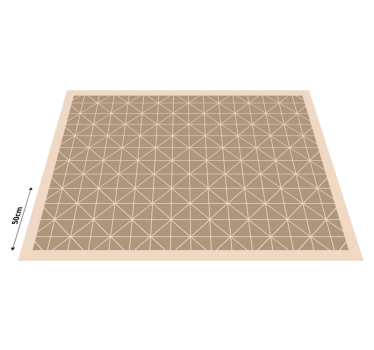 Tappeto in vinile con forme geometriche piastrelle a motivi beige - TenStickers