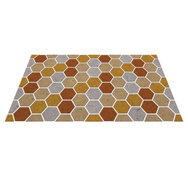 Tappeto in vinile con forme geometriche texture a nido d'ape - TenStickers