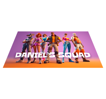 Tappeto in vinile gruppo di personaggi con nome - TenStickers