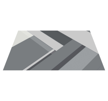 Tappeto in vinile ufficio geometrico grigio - TenStickers