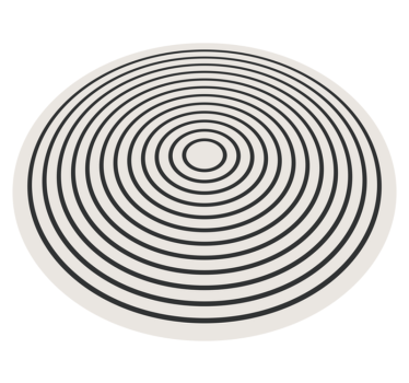 Tappeto in vinile ufficio linee arrotondate - TenStickers