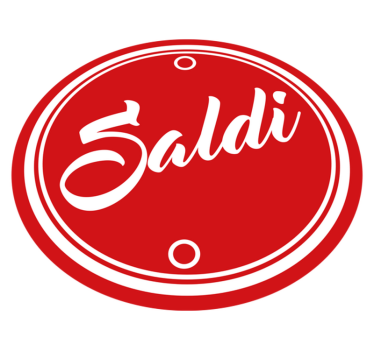 Tappeto in vinile rotondo rosso testo saldi - TenStickers