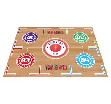 Tappetto in vinile rettangolo allenamento nel basket - TenStickers