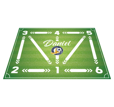 Tappeto in vinile rettangolo allenamento di calcio - TenStickers