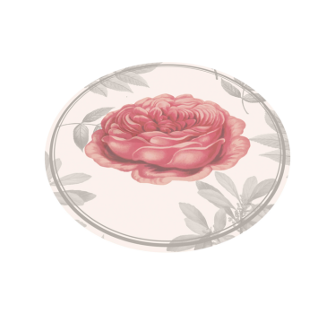 Tappeto in vinile salone rosa rotondo - TenStickers