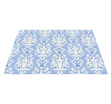 Tappeto vinile piastrelle motivo barocco blu - TenStickers
