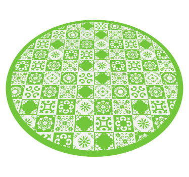 Tappeto vinile piastrelle cerchio di mosaico geometrico - TenStickers