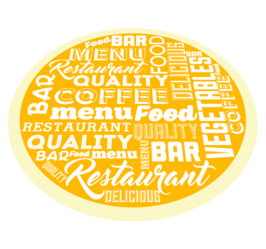 Tappeto vinile frase menù di qualità del ristorante - TenStickers
