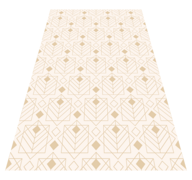 Tappeto vinile beige motivo art déco - TenStickers