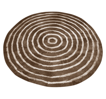Tappeto vinile beige cerchi concentrici - TenStickers