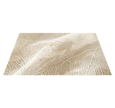 Tappeto vinile beige foglie minimaliste - TenStickers