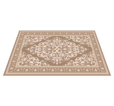 Tappeto vinile beige disegno orientale - TenStickers