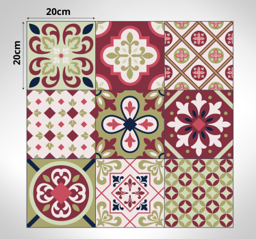 Tappeto vinile bagno motivi colorati - TenStickers