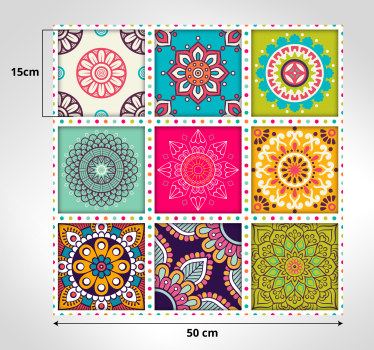 Tappeto in vinile colorato piastrelle marocchine - TenStickers