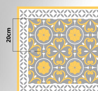Tappeto pvc cucina modello grigio giallo - TenStickers