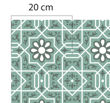 Tappeto vinile piastrelle modello marocchino - TenStickers