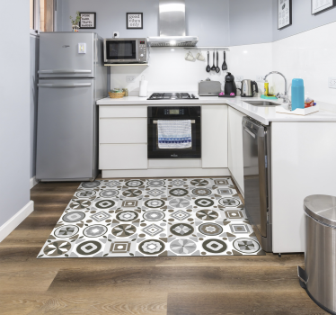 Tappeto pvc cucina grigio - TenStickers