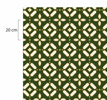 Tappeto in vinile cucina ornamentazione geometrica - TenStickers