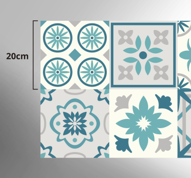Tappeto pvc cucina eclettico turchese - TenStickers