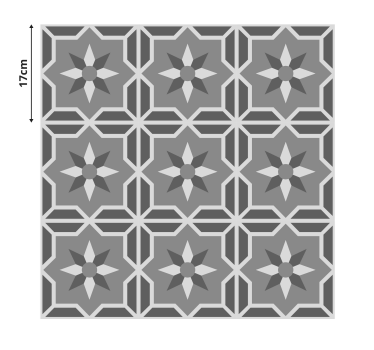 Tappeto in vinile cucina geometrico sfondo grigio - TenStickers