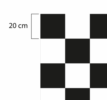 Tappeto in vinile cucina scacchiera bianco e nero - TenStickers