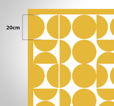Tappeto in vinile geometrico mezz cerchi gialli - TenStickers
