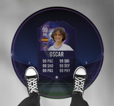 Tappeto in vinile per ragazzi carta del giocatore di calcio - TenStickers