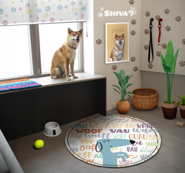 Tappeto di vinile animali abbaiare del cane - TenStickers