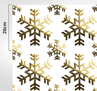 Pavimenti in Vinile Natalizi modello di fiocchi di neve dorati - TenStickers