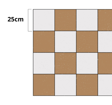 Tappeto pvc cucina piastrelle scacchiera bianca e marrone - TenStickers