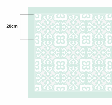 Tappeto vinile piastrelle turchese elegante - TenStickers