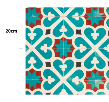 Tappeto vinile bagno con effetto piastrellato - TenStickers