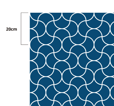 Tappeto vinile bagno motivo a onde geometriche - TenStickers