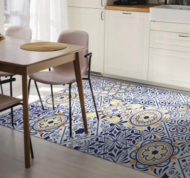 Tappeto vinile cucina piastrelle diverse - TenStickers