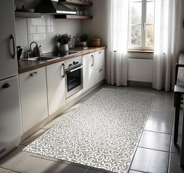 Tappeto in vinile cucina motivo grigio ruskin - TenStickers