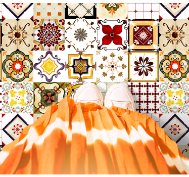 Tappeto in vinile piastrelle stile portoghese - TenStickers